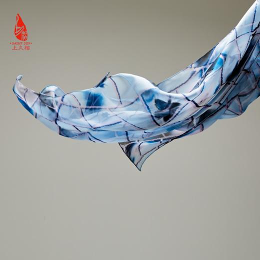 SAINTJOY/上久楷夏季真丝长巾 桑蚕丝  落花韵  CJS22077 商品图10