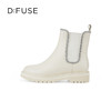Dfuse迪芙斯冬季新款牛皮圆头经典闪钻切尔西短靴DF34116052 商品缩略图4