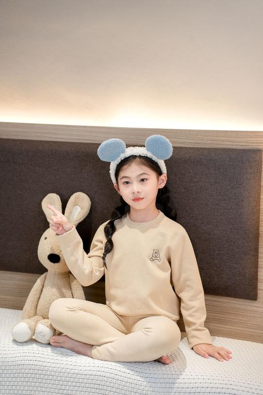 【YW】无忧购儿童德绒羊毛蚕丝保暖中大童秋衣秋裤无痕睡衣绒套装733（截单后3-5天发货) 商品图10