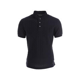 EMPORIO ARMANI 阿玛尼 男士棉质徽标贴花短袖polo衫 深蓝色 3R1F71 1JGYZ 09J3