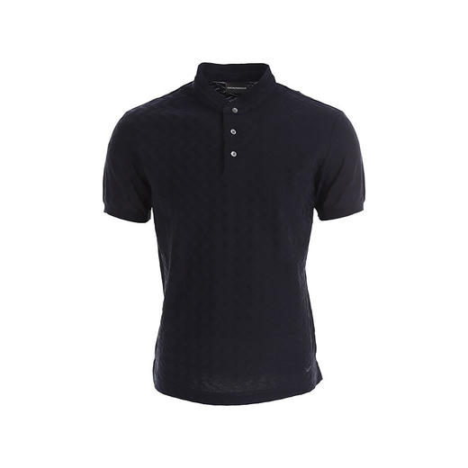 EMPORIO ARMANI 阿玛尼 男士棉质徽标贴花短袖polo衫 深蓝色 3R1F71 1JGYZ 09J3 商品图0