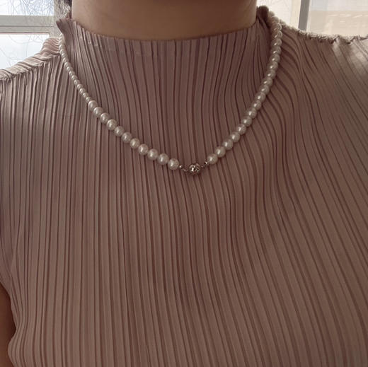 甄珠贝 渐变大小珠项链 无核淡水 7-9mm/3-4mm 商品图4