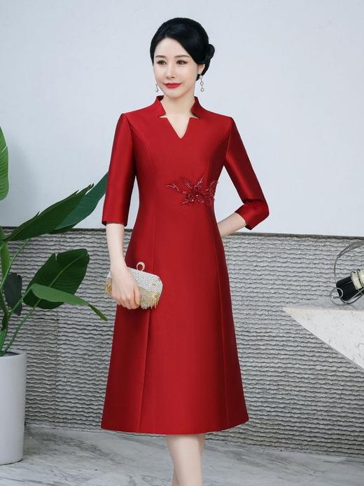 修身礼服婚宴旗袍敬酒复古改良日常装HYX-23-202 商品图4