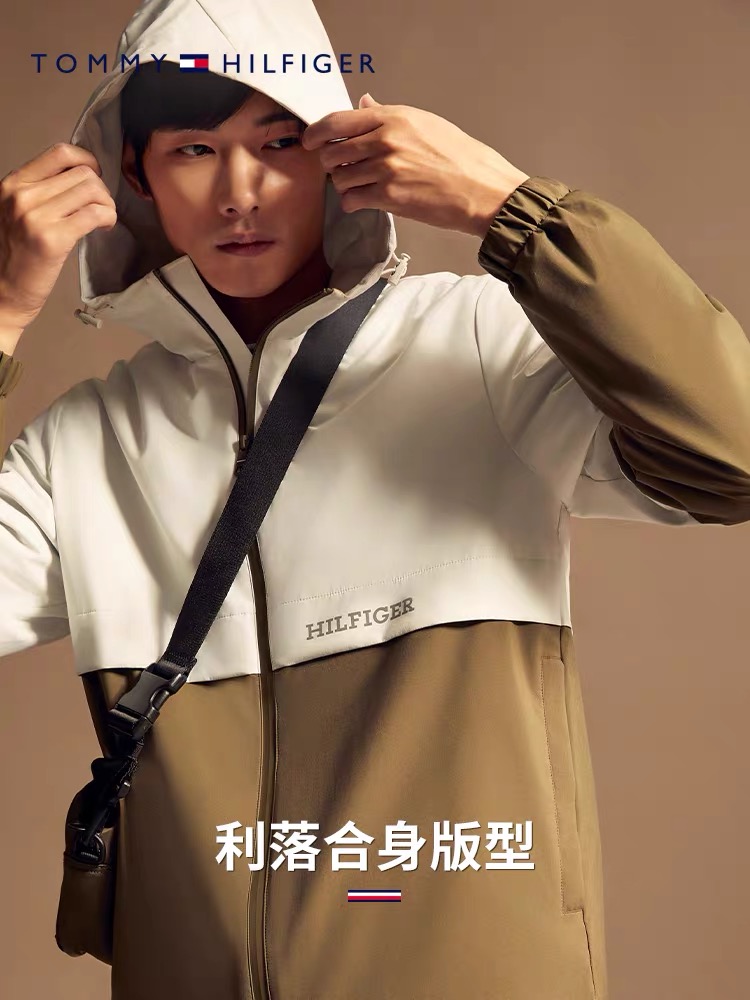 Tommy Hilfiger 23秋冬男女防风防水露营徒步连帽冲锋外套35252