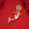 中国民族风饰品旺红色锦鲤气质复古胸针可爱女配饰 商品缩略图3