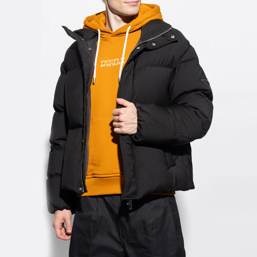 EMPORIO ARMANI 阿玛尼 男士绗缝拉链羽绒服 黑色 6R1B6R 1NZ7Z 0999 商品图1