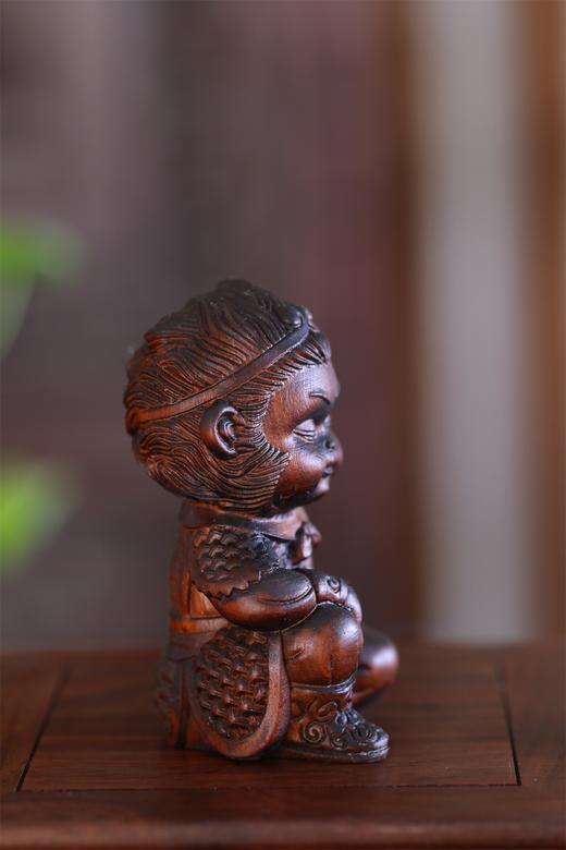 孙悟空°黄杨做旧小摆件 商品图4