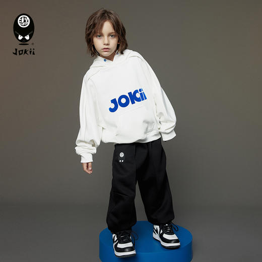 【23秋上新】jokii潮牌童装『雪中月连帽卫衣』男女童休闲卫衣时尚春秋[福利品] 商品图3