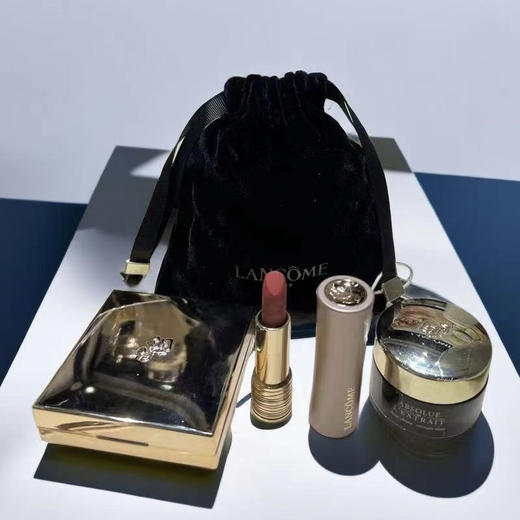 【全球购*现货开抢&专柜限定便携绒袋】【热销】LANCÔME兰蔻彩妆护肤三件套「气垫5g#110/100 +口红1.6g#274+面霜15ml+专柜限定绒袋」 商品图9