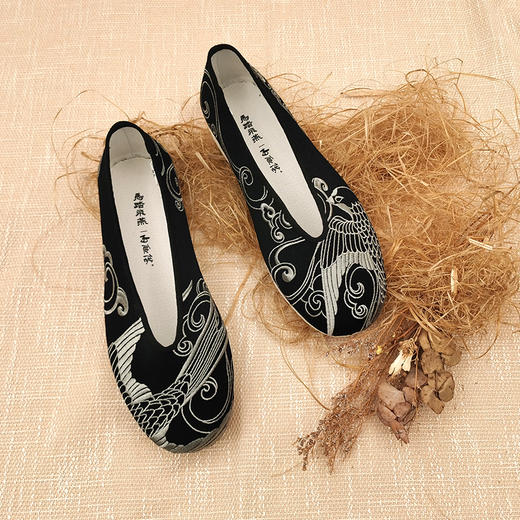 内联升男鞋手工单鞋千层底雨燕报春手工小元口布鞋(云燕)8512A 商品图0