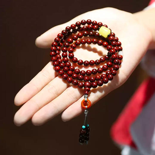 【经典】108颗小叶紫檀蜜蜡手串 商品图1