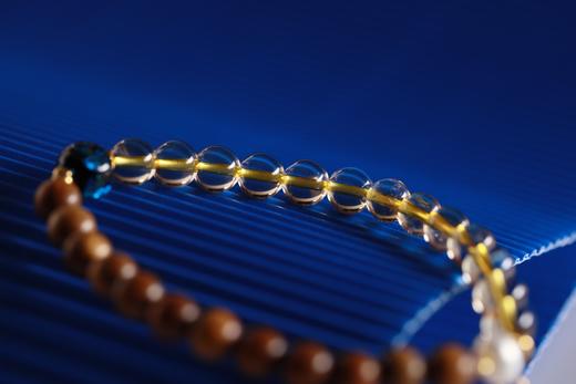 JSNM0142-4°金丝楠木黄水晶手串 商品图1