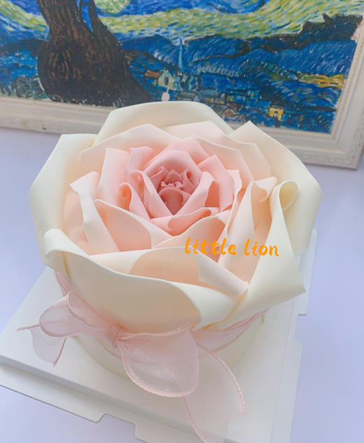 狮子家-手作翻糖玫瑰生日蛋糕 纪念日蛋糕 聚会 仪式感必备 健康甜品 商品图0