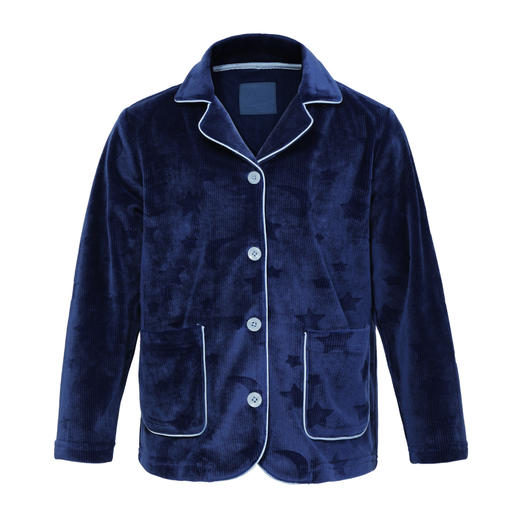 【超暖绒】SCHIESSER德国舒雅男童家居暖绒绒套装竖条纹压花超暖绒温暖轻薄3B/21401H 商品图2