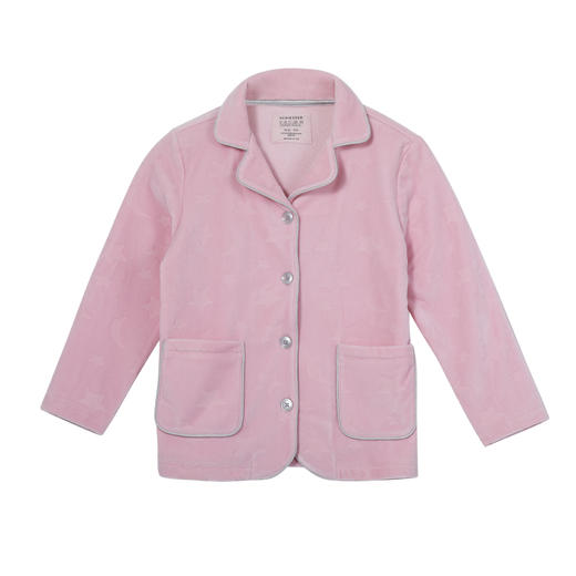 【超暖绒】SCHIESSER德国舒雅女童家居暖绒绒套装竖条纹压花超暖绒温暖轻薄3F/21402H 商品图1