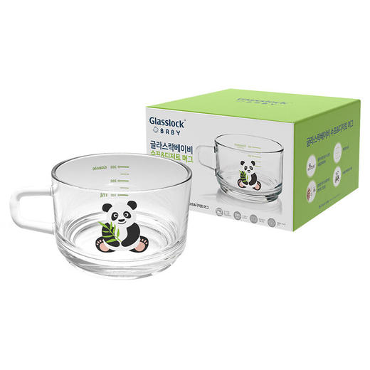 韩国 Glasslock玻璃杯耐热钢化玻璃可微波炉加热早餐杯刻度杯450ML 商品图0