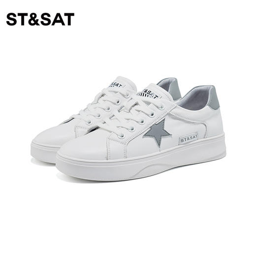 星期六经典百搭星星运动小白鞋SS33112013 商品图10