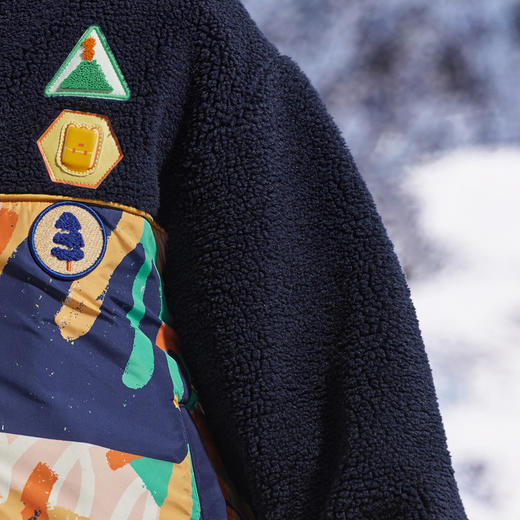 【秒】【MQD】童装男童满版学院风立领外套冬新款儿童内里摇粒绒保暖上衣 商品图2