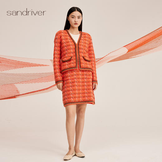 羊绒桑蚕丝小香风女半裙SJF95W491K 商品图3