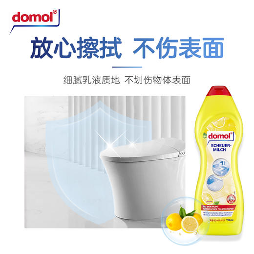 德国进口Domol多功能去污乳不锈钢厨卫去水垢厨房油污清洁剂 750ml/瓶 商品图4