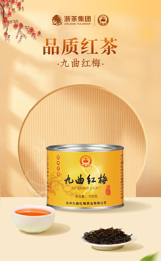 九曲红梅茗品特一级100g单罐 商品图0