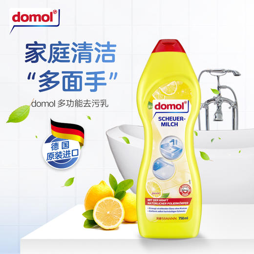 德国进口Domol多功能去污乳不锈钢厨卫去水垢厨房油污清洁剂 750ml/瓶 商品图0