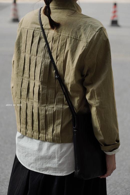 ECOLE DE CURIOSITES 卡其小立领夹克外套 商品图1