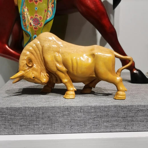 开拓牛°原木黄杨摆件 商品图1