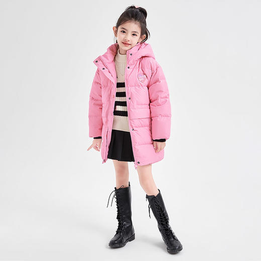 笛莎Deesha 童装女童羽绒服2023冬季新款时尚长款羽绒服 商品图2