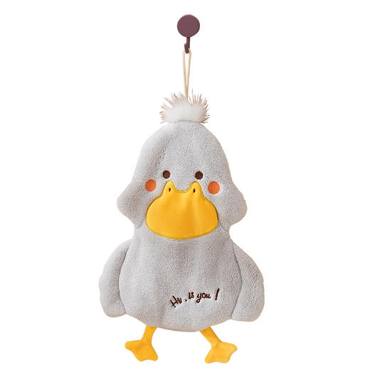 【浴室和厨房两用！吸水嘎嘎滴】 家居必备！卡通可爱嗨嗨鸭擦手巾，擦洗方便快捷；挂式吸水，清洁无碍；厨卫两用，让你轻松愉悦洁净之感！ 商品图5