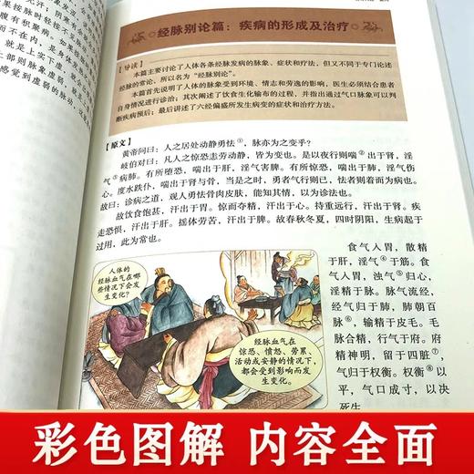 全套2册黄帝内经原版正版白话文彩图版中医养生书籍 百病食疗大全书正版食谱中医基础理论书籍大全入门无删减四季养生全书手册内径 商品图2