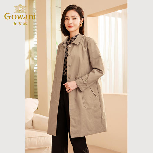 Gowani乔万尼商场同款新品秋女风衣外套束腰显瘦ET3A658803 商品图1
