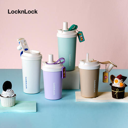 乐扣乐扣（LOCK&LOCK）奶芙保温杯咖啡便携水杯随行杯316不锈钢 LHC4333组合 商品图2