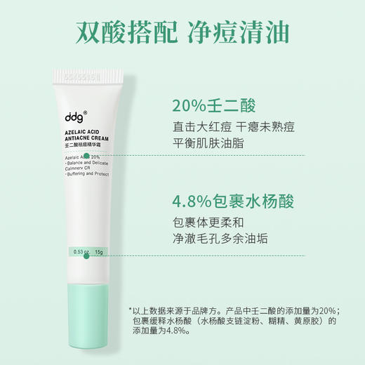 新包装ddg 壬二酸祛痘精华霜 15g 商品图1