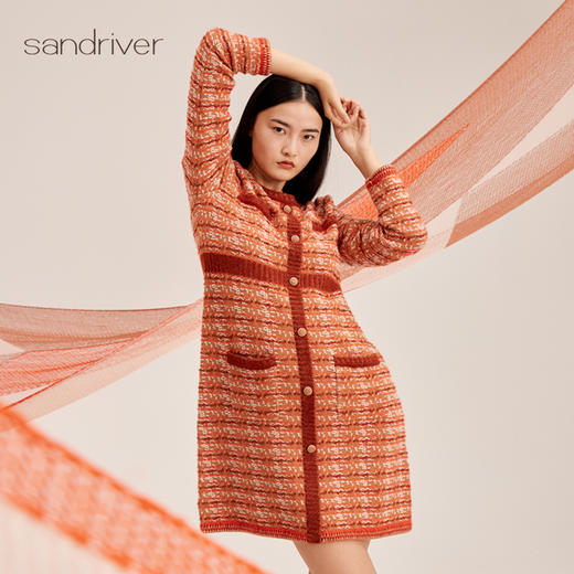 羊绒针织小香风连衣裙SJF95W492K 商品图4