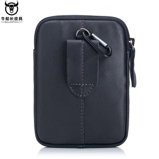 牛船长皮具真皮男穿皮带手机包头层牛皮裤头皮带多功能弹弓包 商品图2