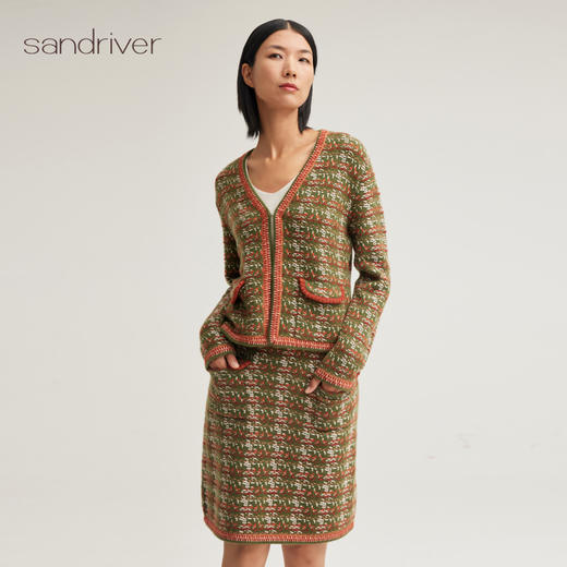 羊绒桑蚕丝小香风女半裙SJF95W491K 商品图1