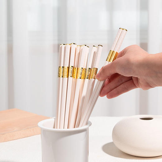 客满多家用高档防滑防霉耐高温 福满堂合金筷10双装 商品图3