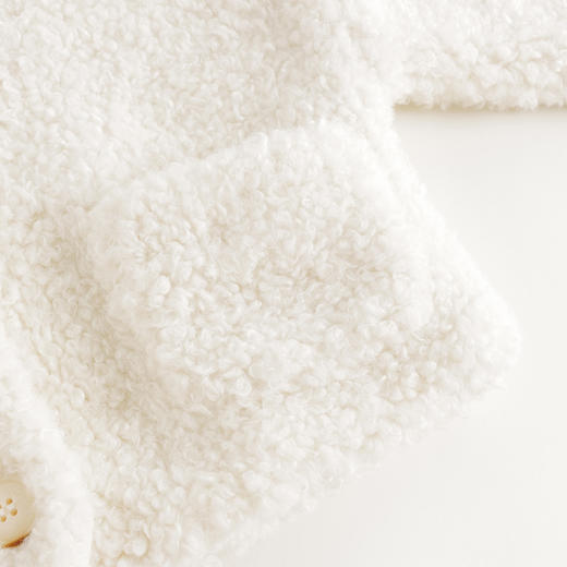 【马克珍妮 芦芙】秋冬装新款女童V字领仿羊羔毛外套231352 商品图4