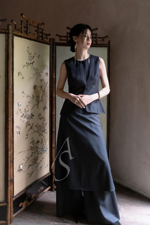 Ruohan 灰色精仿羊毛马甲 商品图3