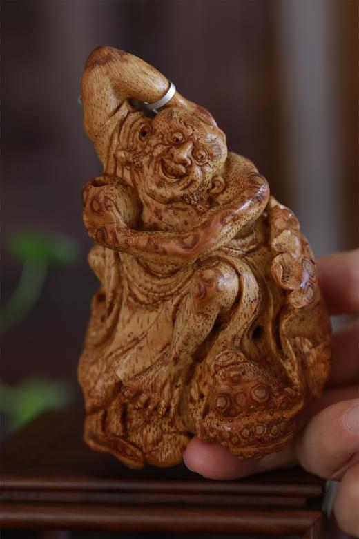 金蝉罗汉°竹雕摆件12*9cm 商品图4