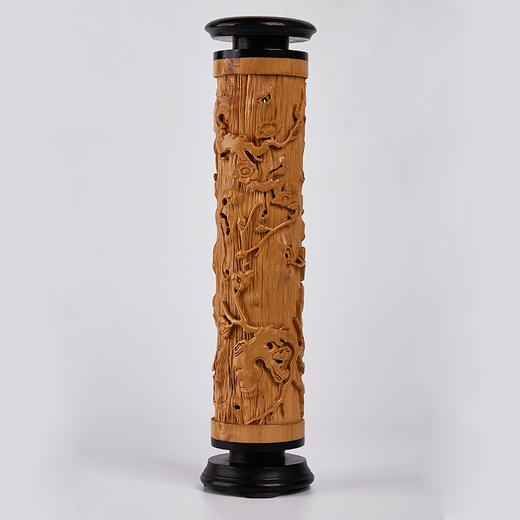 梅花°黄杨木香筒25*6cm 商品图0