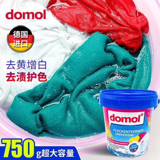 德国进口Domol彩色衣物去污亮白粉彩漂洗衣粉750g/桶 商品图5