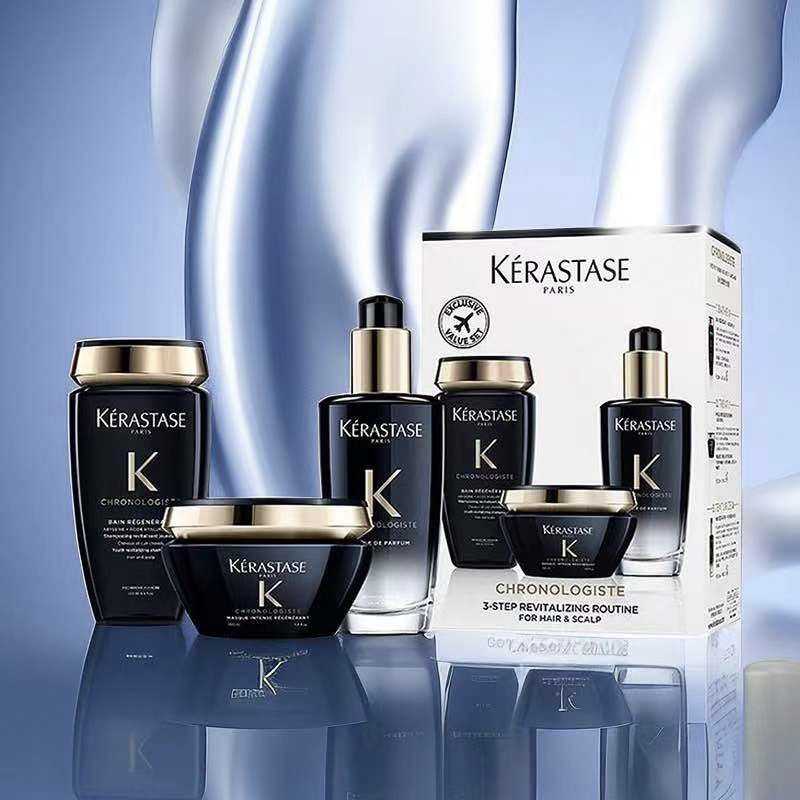 【全球购】Kerastase卡诗黑钻钥源系列三件套洗发水250ml+发膜200ml+护发精油100ml·现货速达