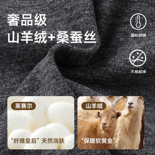 【DWP】大依优型大码男装背心山羊绒桑蚕丝无痕保暖内衣坎肩男士加肥加大肥佬胖子 商品图1