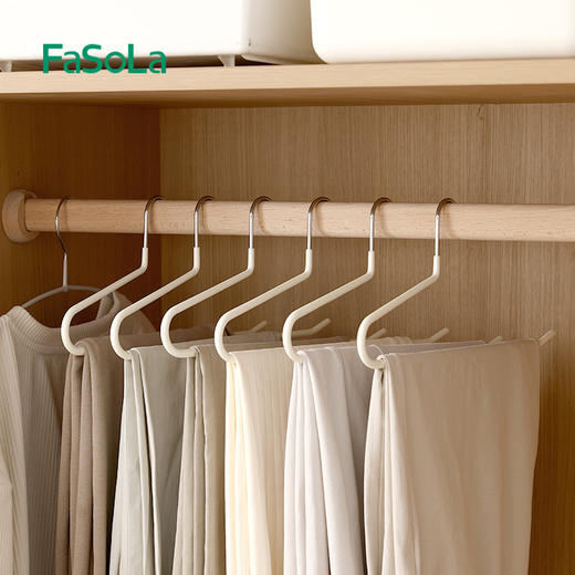 FaSoLa鹅型裤架家用衣架无痕防滑Z字形裤夹衣柜内置裤子收纳神器 商品图5