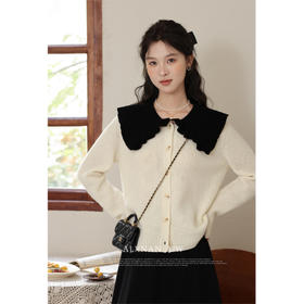 鹿向南《小泡芙》杏色针织衫