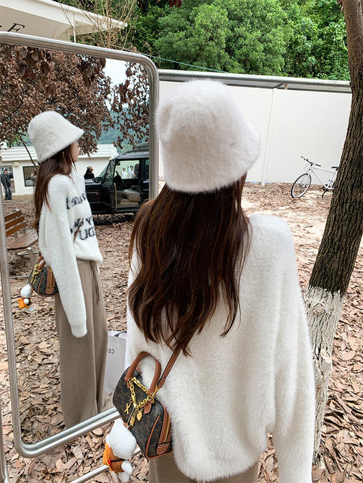 <曾小咸推荐>  【白茶甜绒】马海毛白色毛衣 商品图4