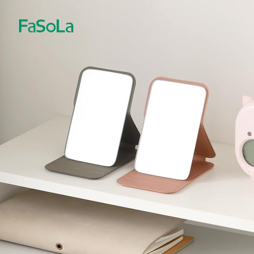 FaSoLa镜子随身便携可折叠手持梳妆镜学生宿舍桌面台式迷你化妆镜 商品图5