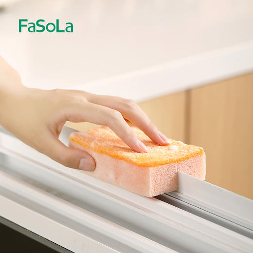 FaSoLa 双面百洁布海绵擦 厨房清洁用品加厚刷锅洗碗去污海绵 商品图10